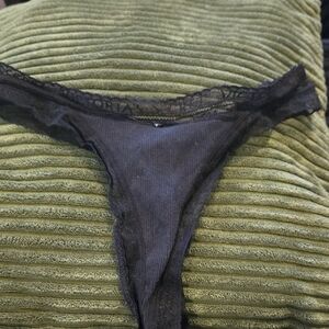 Victoria's Secret Black Sheer Thong